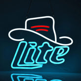 Hat Lite Beer Sign
